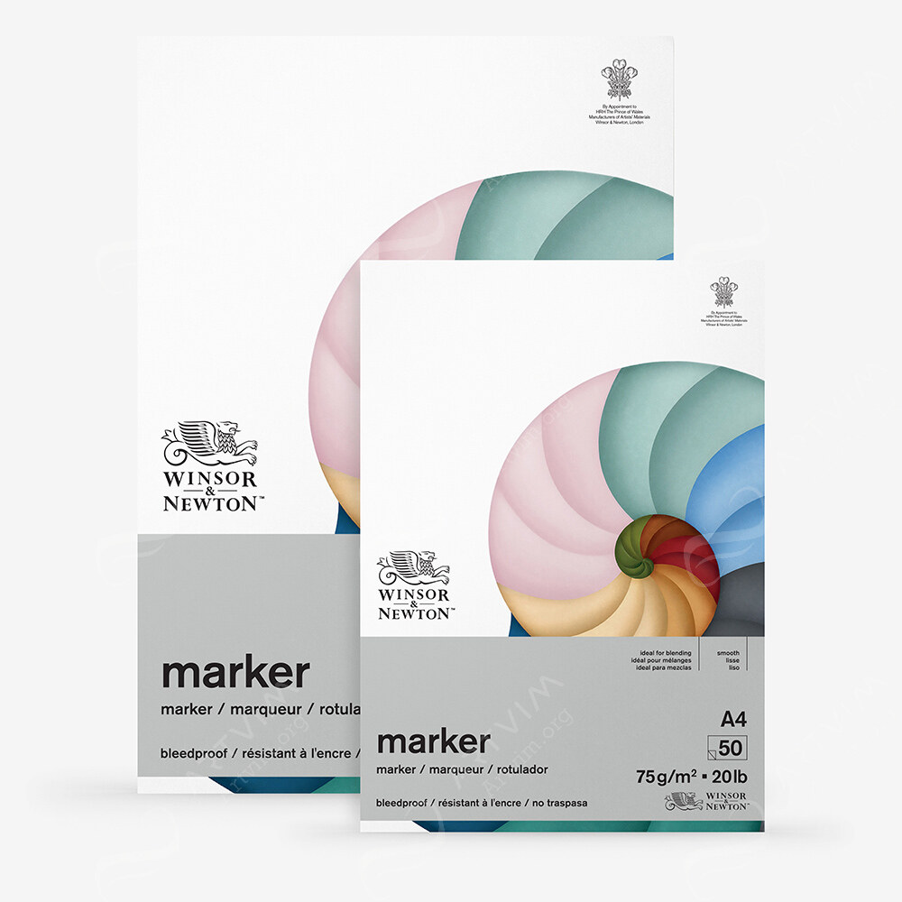 Winsor & Newton : Promarker Bleedproof Paper Pads : 75Gsm : 50 Sheets