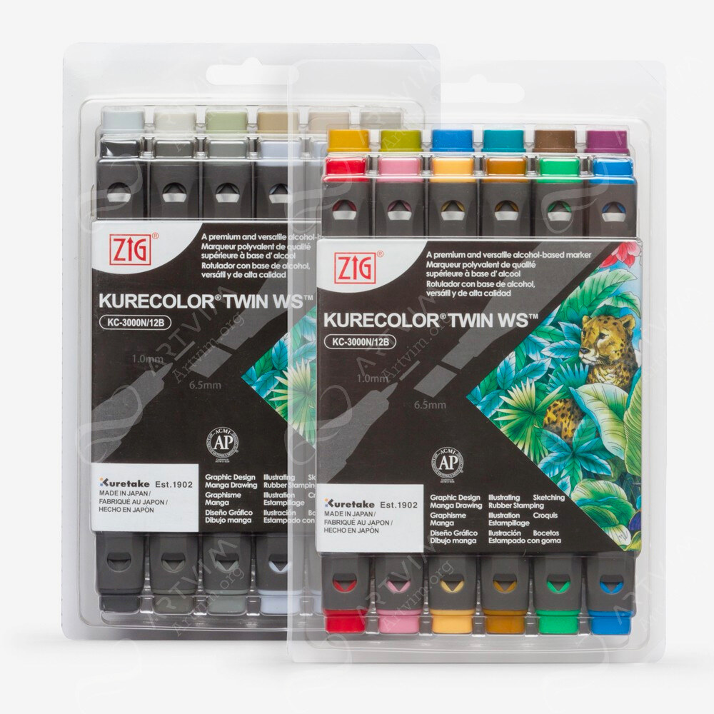 Kuretake : Zig : Kurecolor Twin Ws Marker Sets