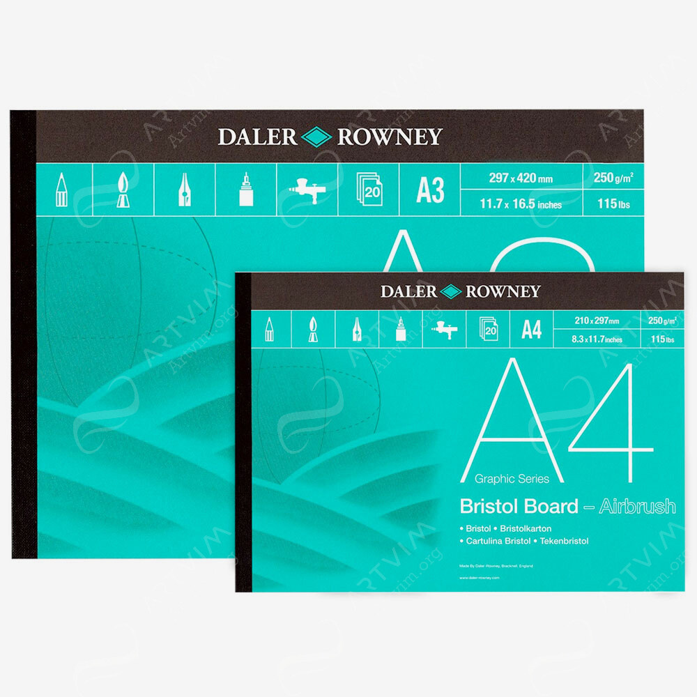 Daler-Rowney : Bristol Board : 250Gsm Gummed Pads