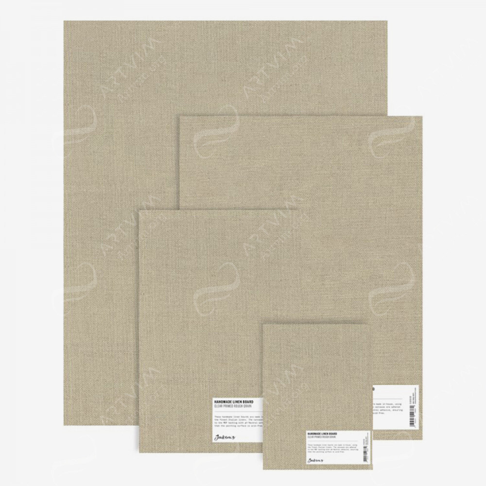 Jackson's : Handmade Boards : Clear Glue Sized Rough Linen On Mdf Board : Cl681