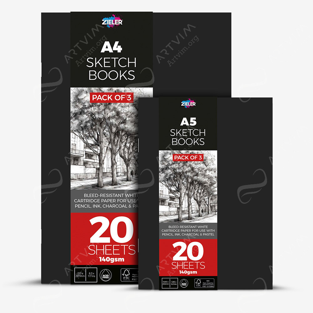 Zieler : Sketchbooks : Softcover : 140Gsm