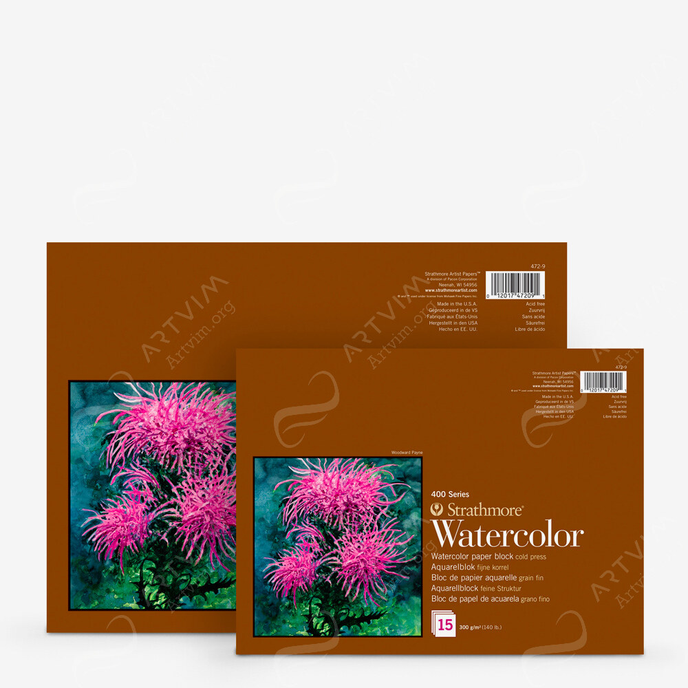 Strathmore : 400 Series : Watercolour Paper Block : 300Gsm : 15 Sheets
