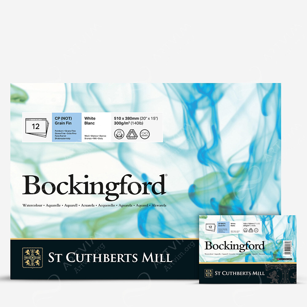 Bockingford : Watercolour Papers : White : Gummed Pads : Not
