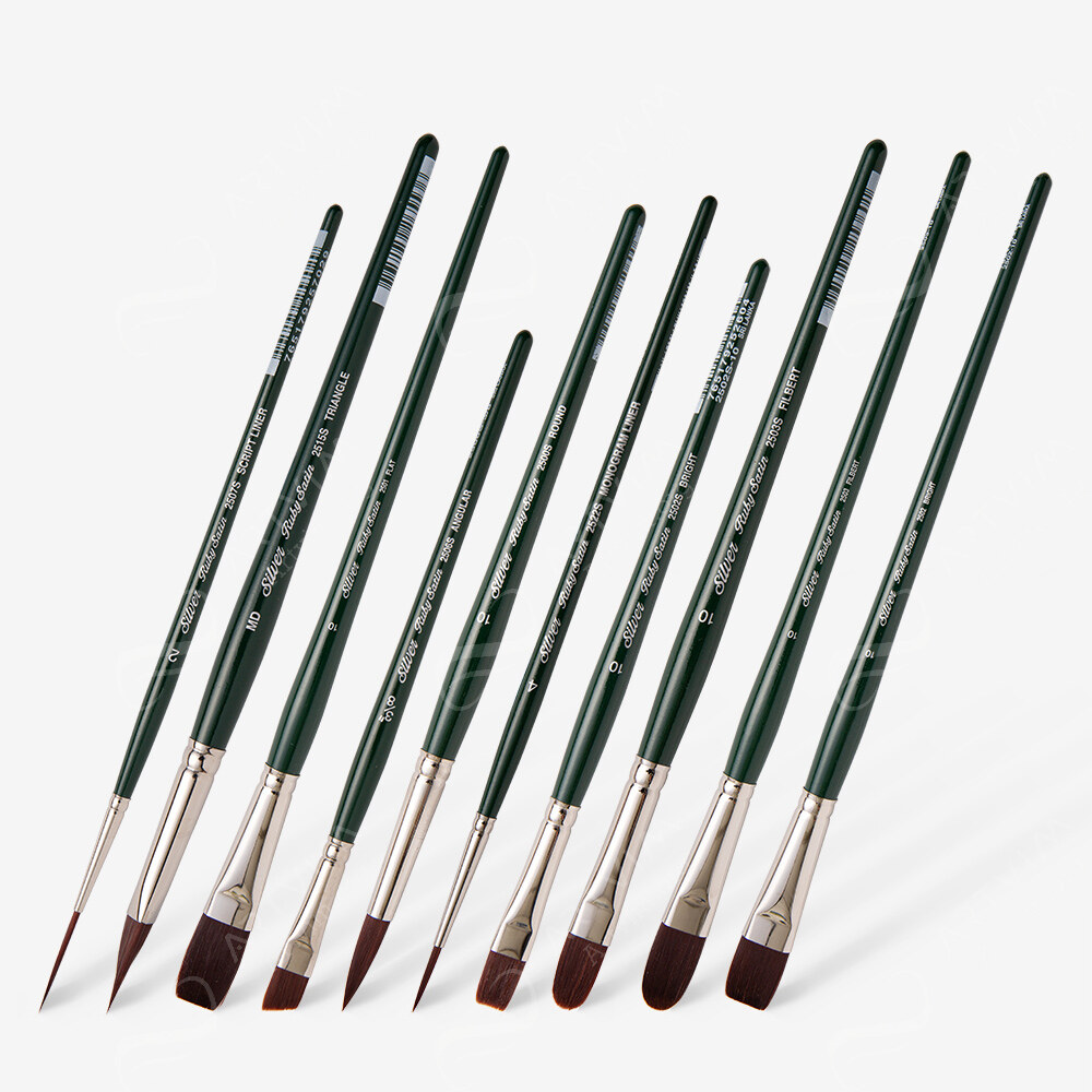 Silver Brush : Ruby Satin Brushes