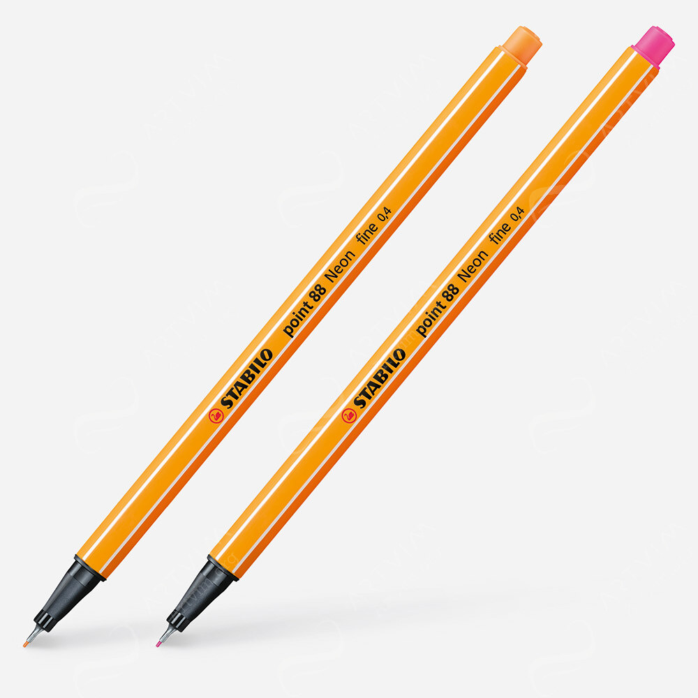 Stabilo : Point 88 : Watersoluble Fineliner Pens : 0.4Mm