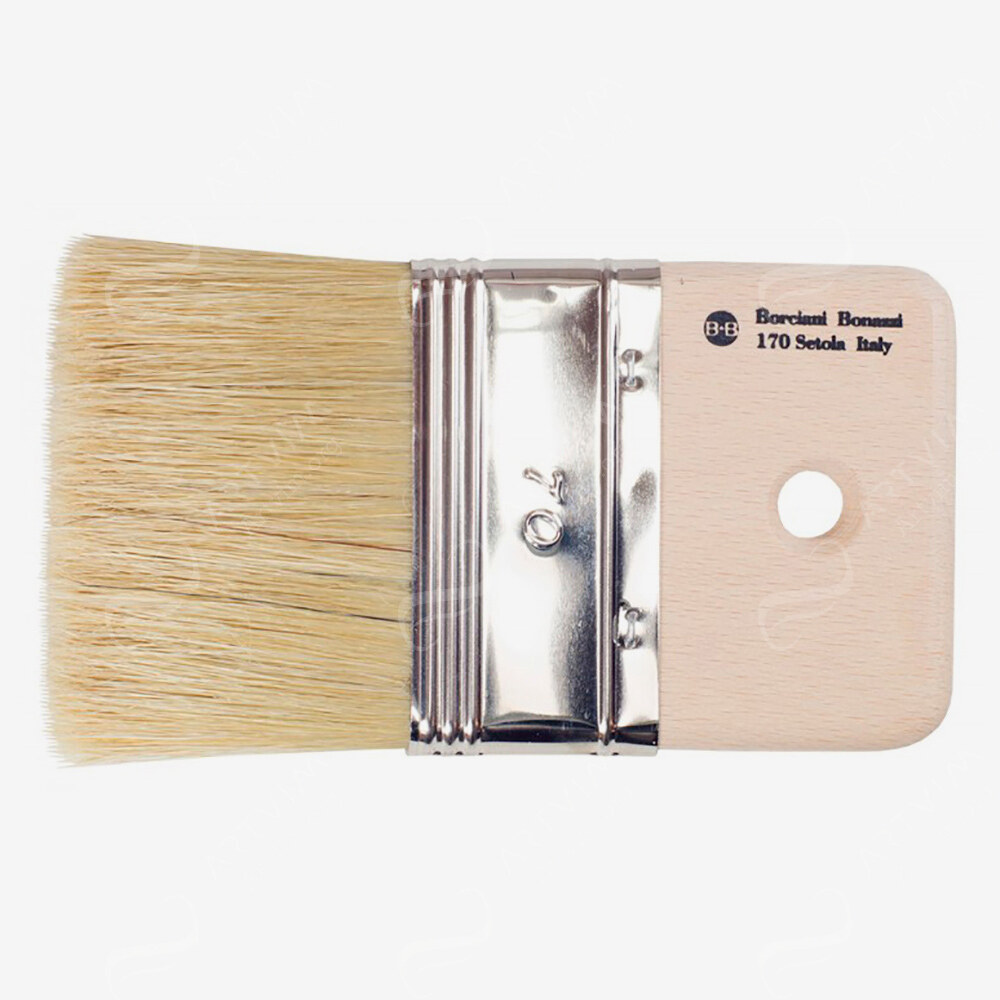 Borciani E Bonazzi : Mottler Brushes : 10 Mm Depth : Medium-Length White Bristle
