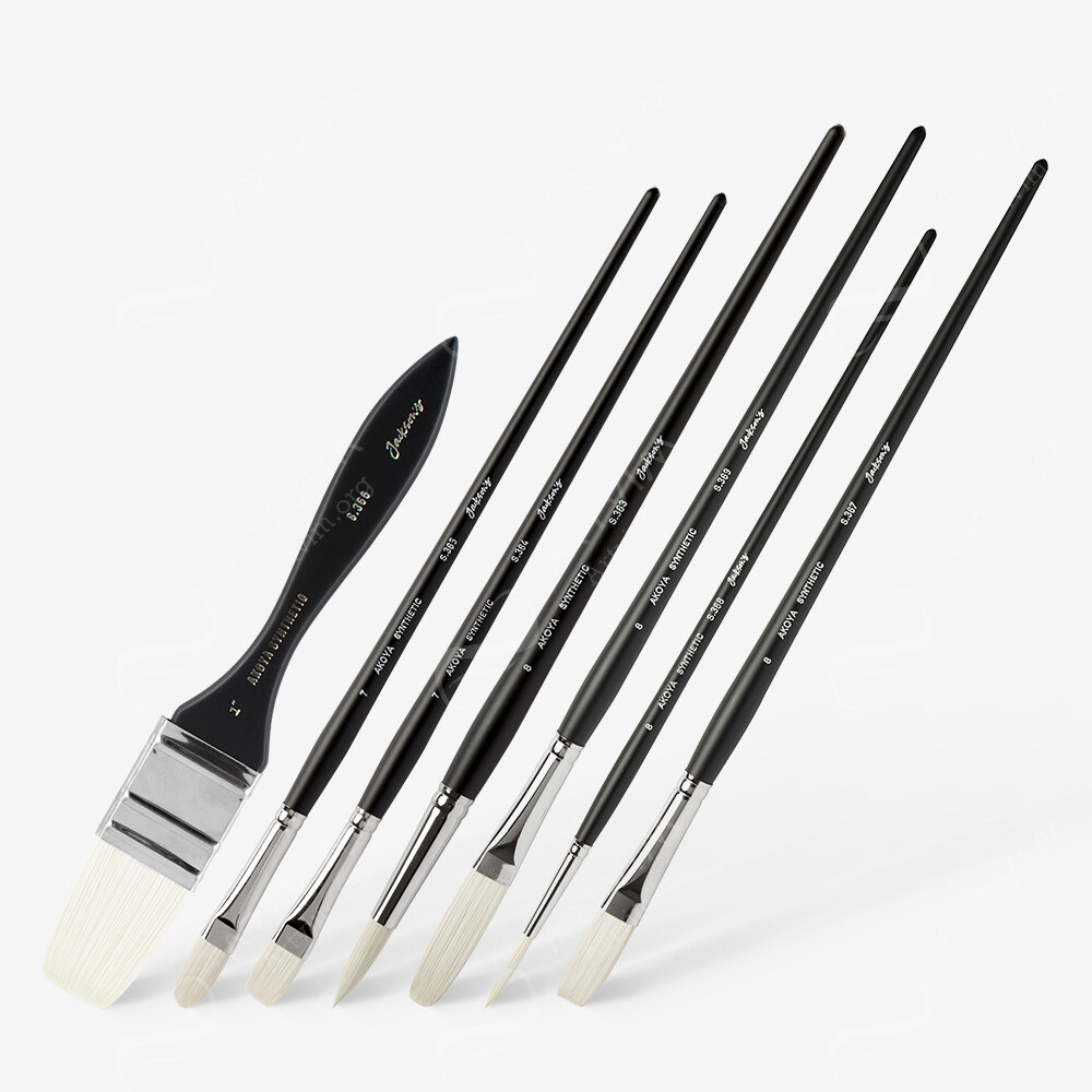 Jackson's : Akoya White Synthetic Brushes : Series 363 / 364 / 365 / 366 / 367 / 368 / 369