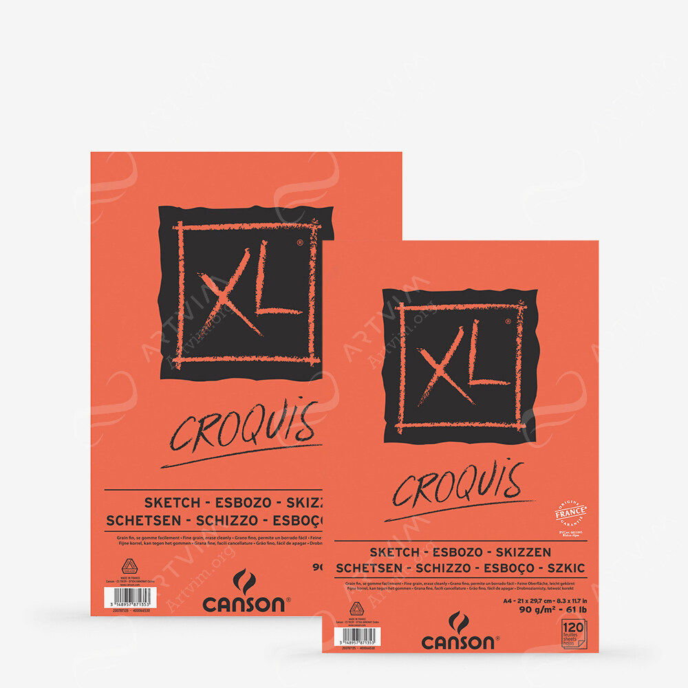 Canson : Xl : Croquis : Glued Pad : 90Gsm : 100 Sheets