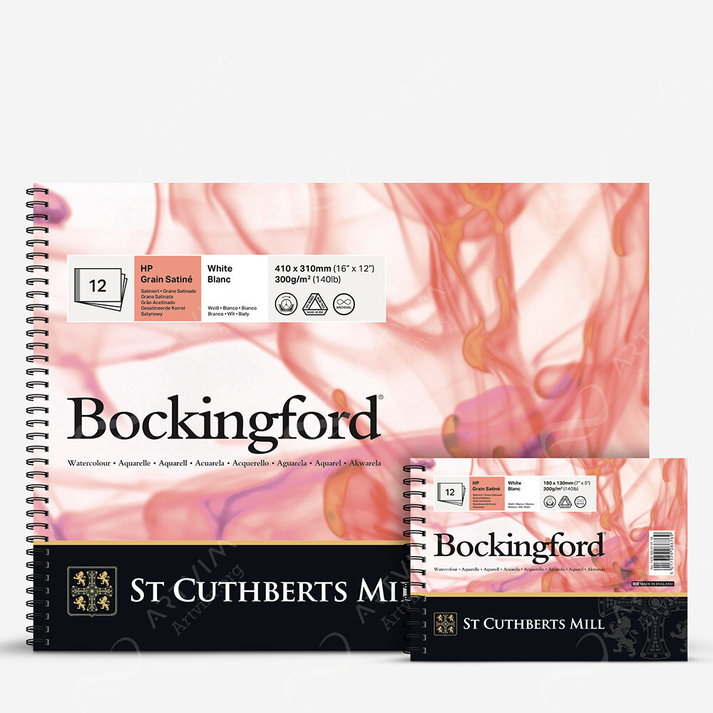 Bockingford : Watercolour Papers : White : Regular Spiral Pads : Hot Pressed
