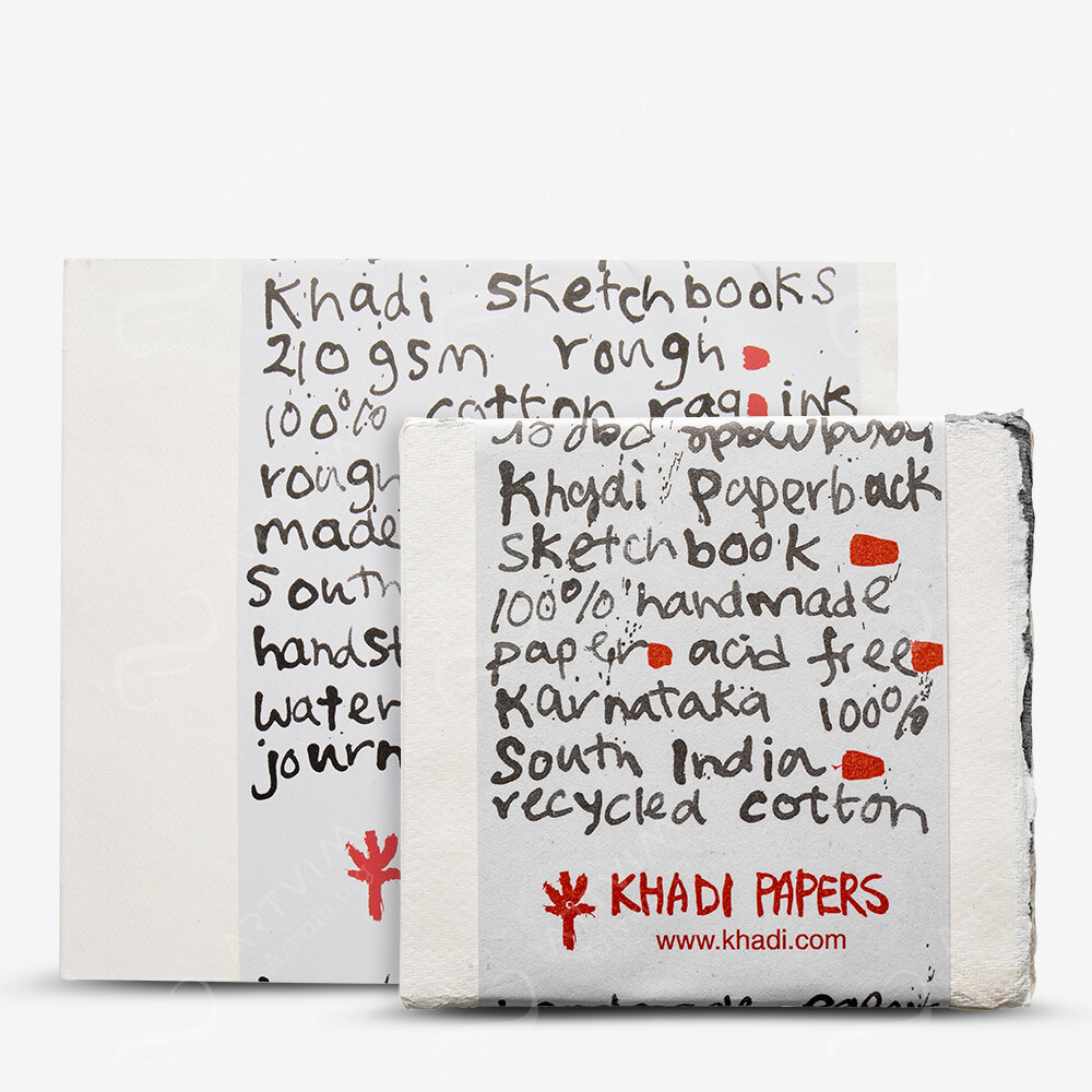Khadi : Handmade 100% Rag Watercolour Papers : Stitched Pads : Rough