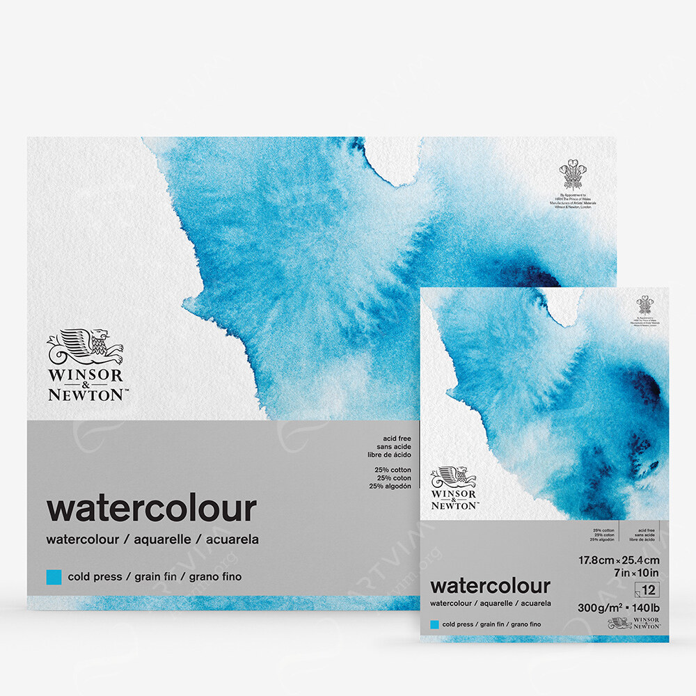 Winsor & Newton : Classic : Watercolour Paper : Gummed Pads : 300Gsm : 12 Sheets : Cold Pressed