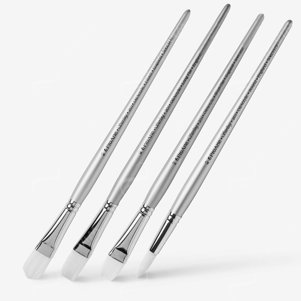 Pro Arte : Sterling Acrylix Synthetic Oil/Acrylic Brushes : Long Handles : Series 201