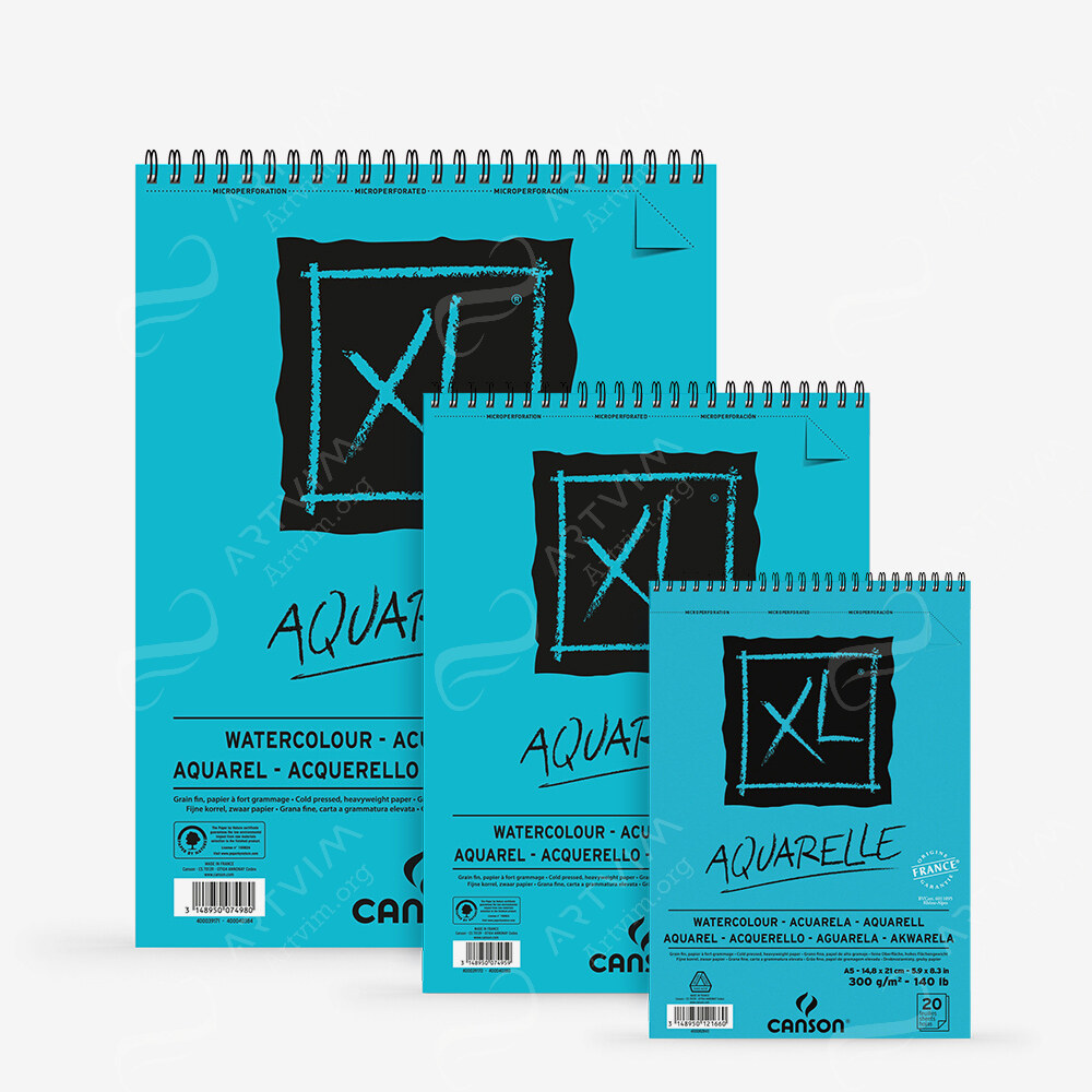 Canson : Xl : Watercolour : Spiral Pad : 300Gsm : Cold Pressed