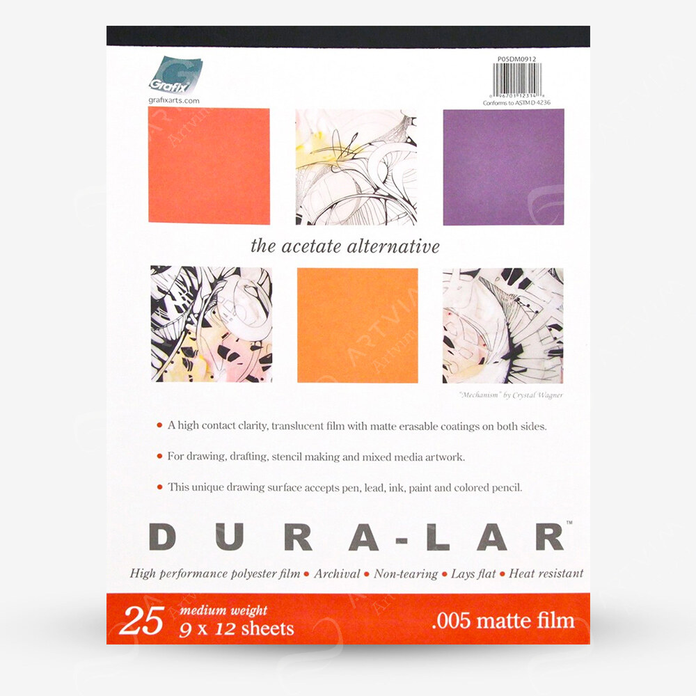 Grafix : Dura-Lar : 0.005 In Thick 25 Pages : Gummed Pads