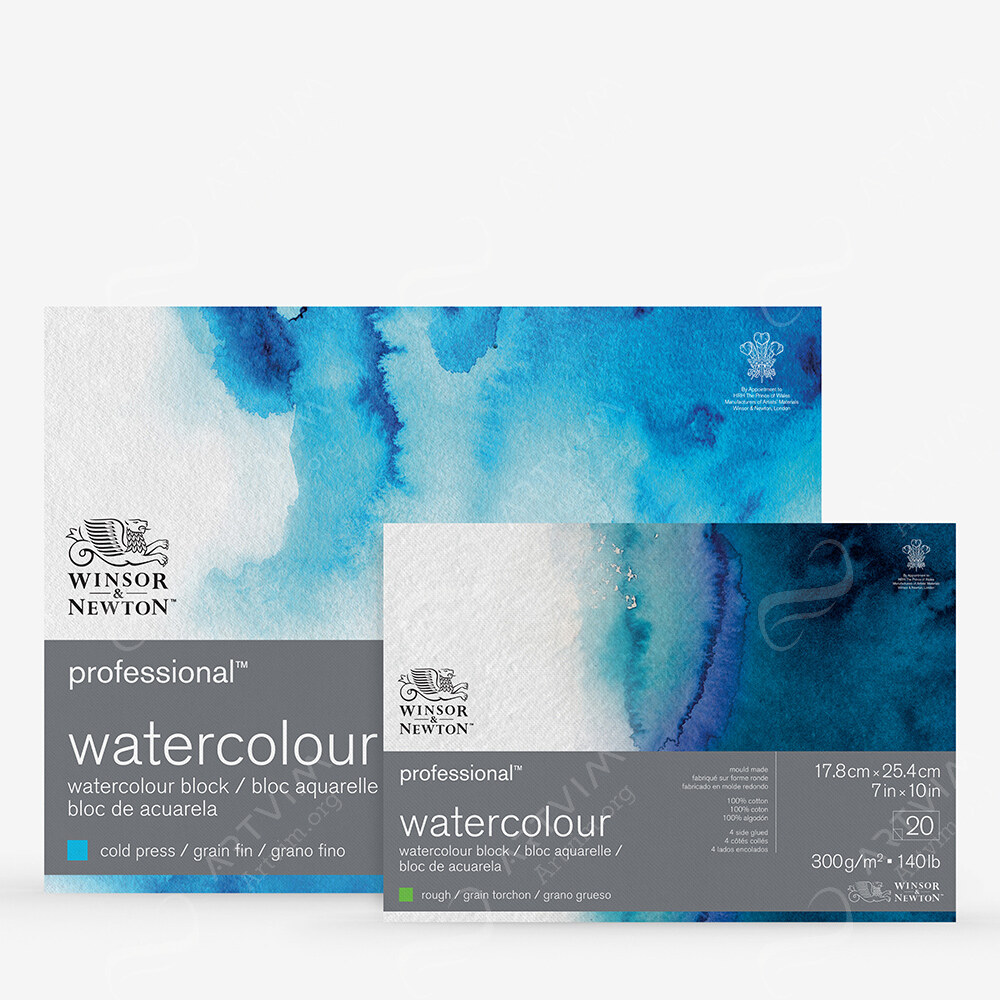Winsor & Newton : Professional : Watercolour Paper Blocks : 300Gsm : 20 Sheets