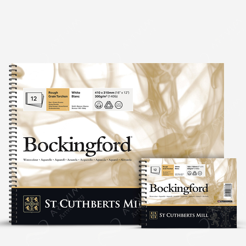 Bockingford : Watercolour Papers : White : Regular Spiral Pads : Rough