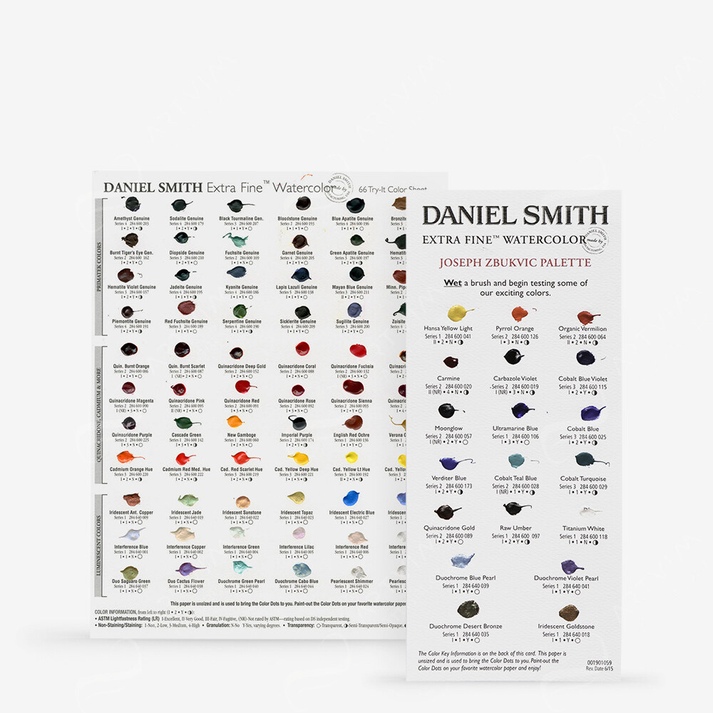 Daniel Smith : Watercolour Paint Dot Cards And Charts