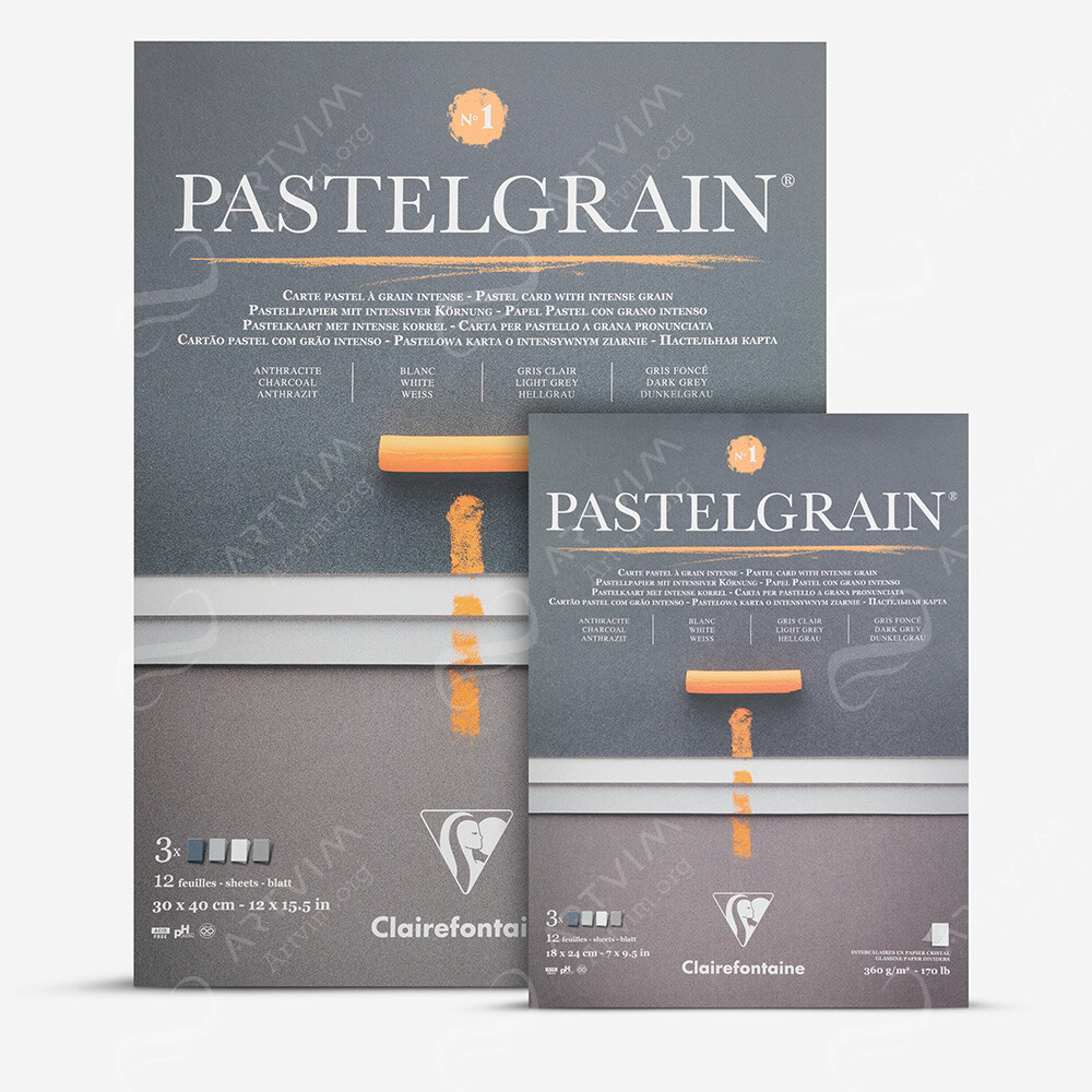 Clairefontaine : Pastelmat : No.1 : Pastelgrain : Gummed Pad : 360Gsm