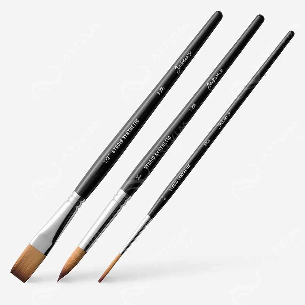 Jackson's : Studio Synthetic Watercolour Brushes : 503 / 505 / 506