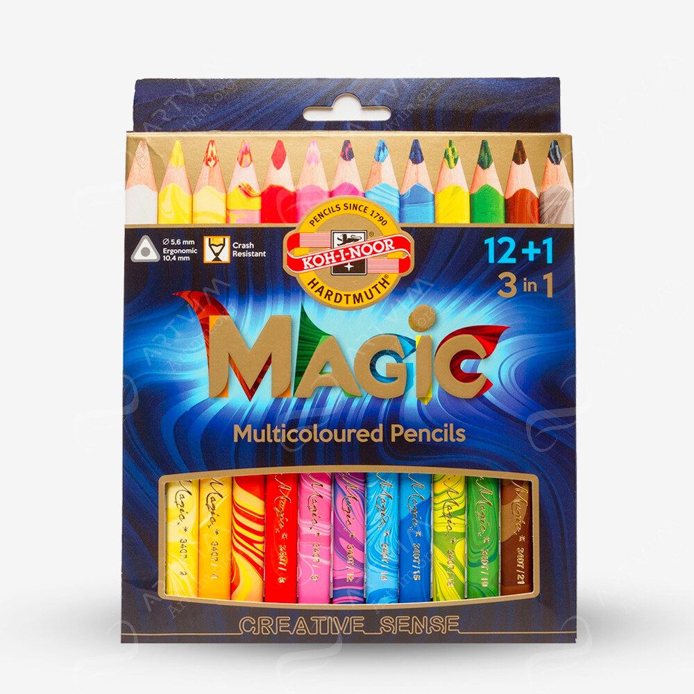 Koh-I-Noor : Sets Of Jumbo Triangular Coloured Pencils (Fsc 100%)