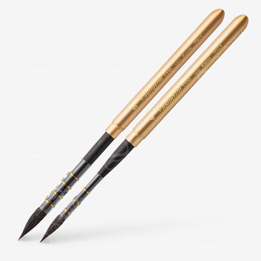 Tintoretto : Feltracco : Retractable Squirrel Hair Watercolour Brushes : Series 1330 : Round