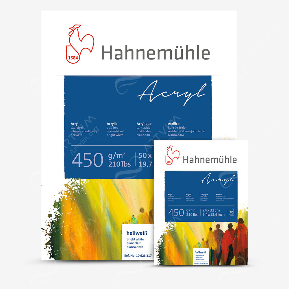 Hahnemuehle : Acrylic Paint Board : Block : 10 Sheets : 450 Gsm