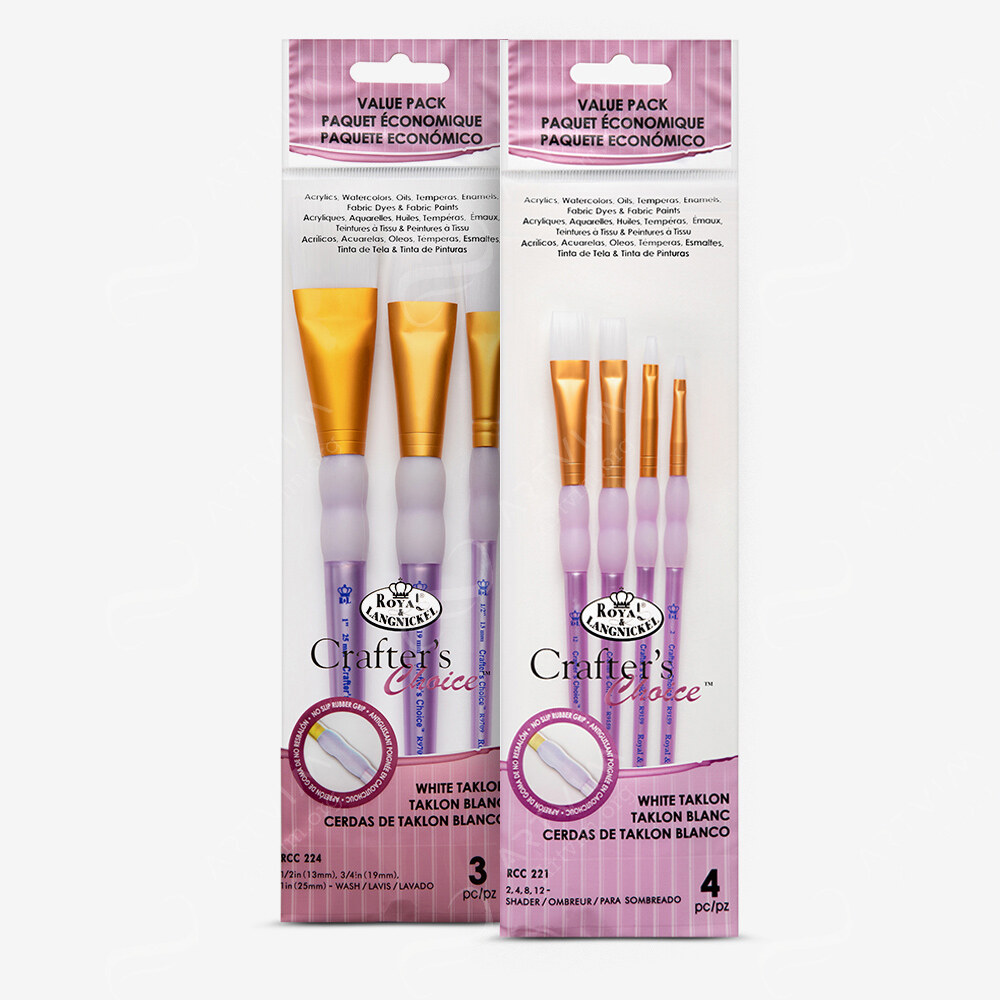 Royal & Langnickel : White Taklon Brush Sets