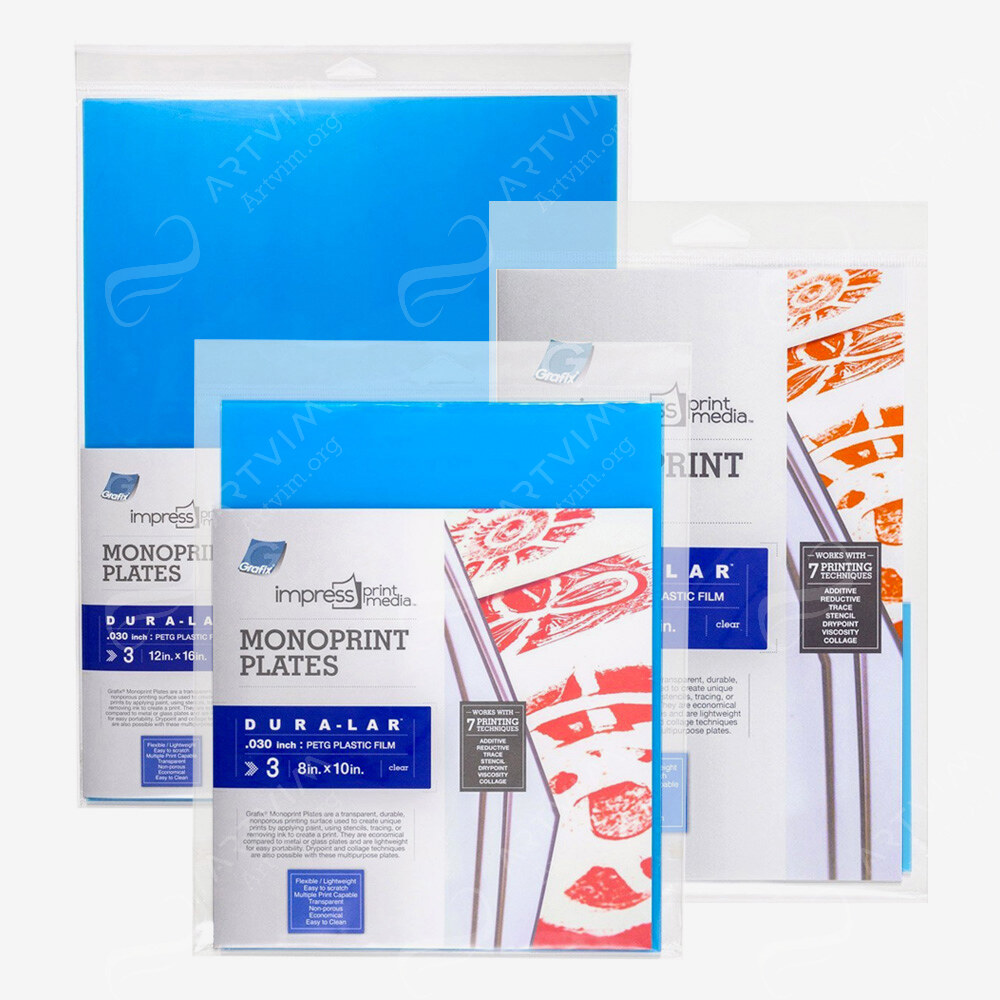 Grafix : Impress Print Media : Monoprint Plates : Pack Of 3