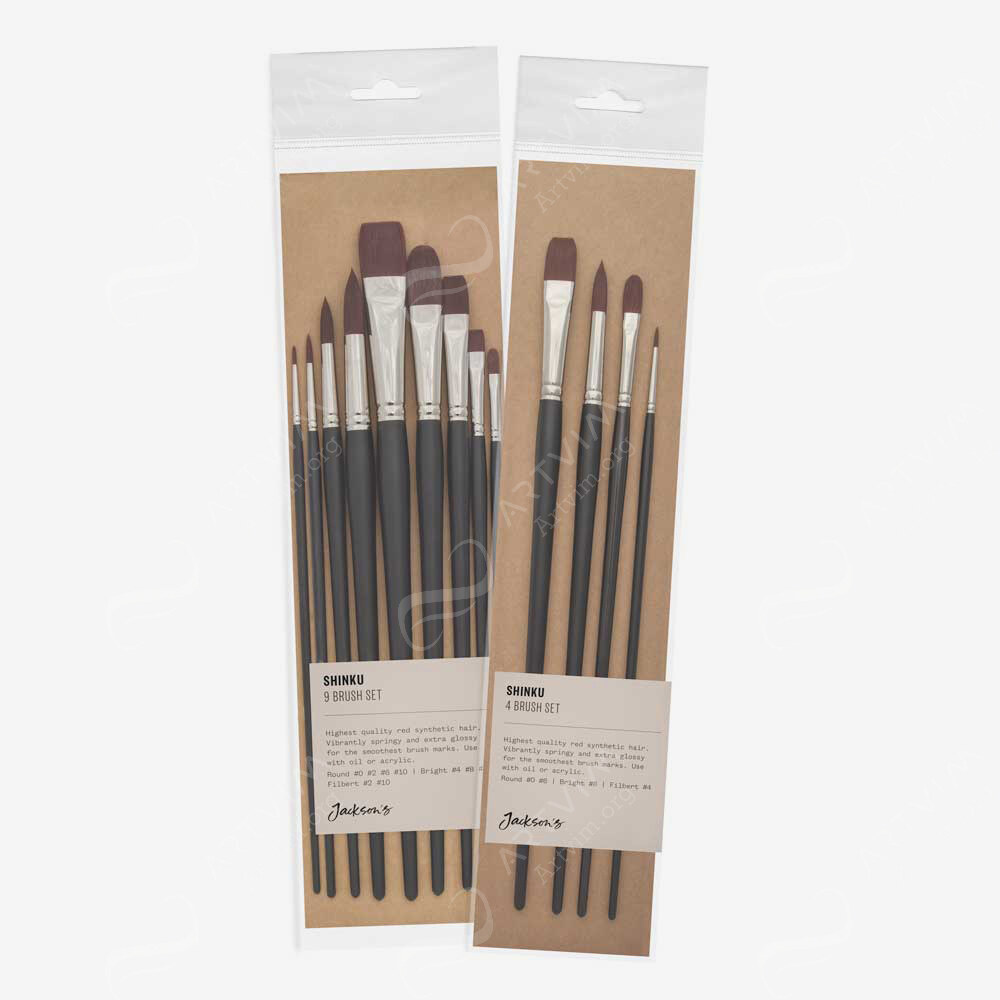 Jackson's : Shinku Dark Red Synthetic Brushes : Sets