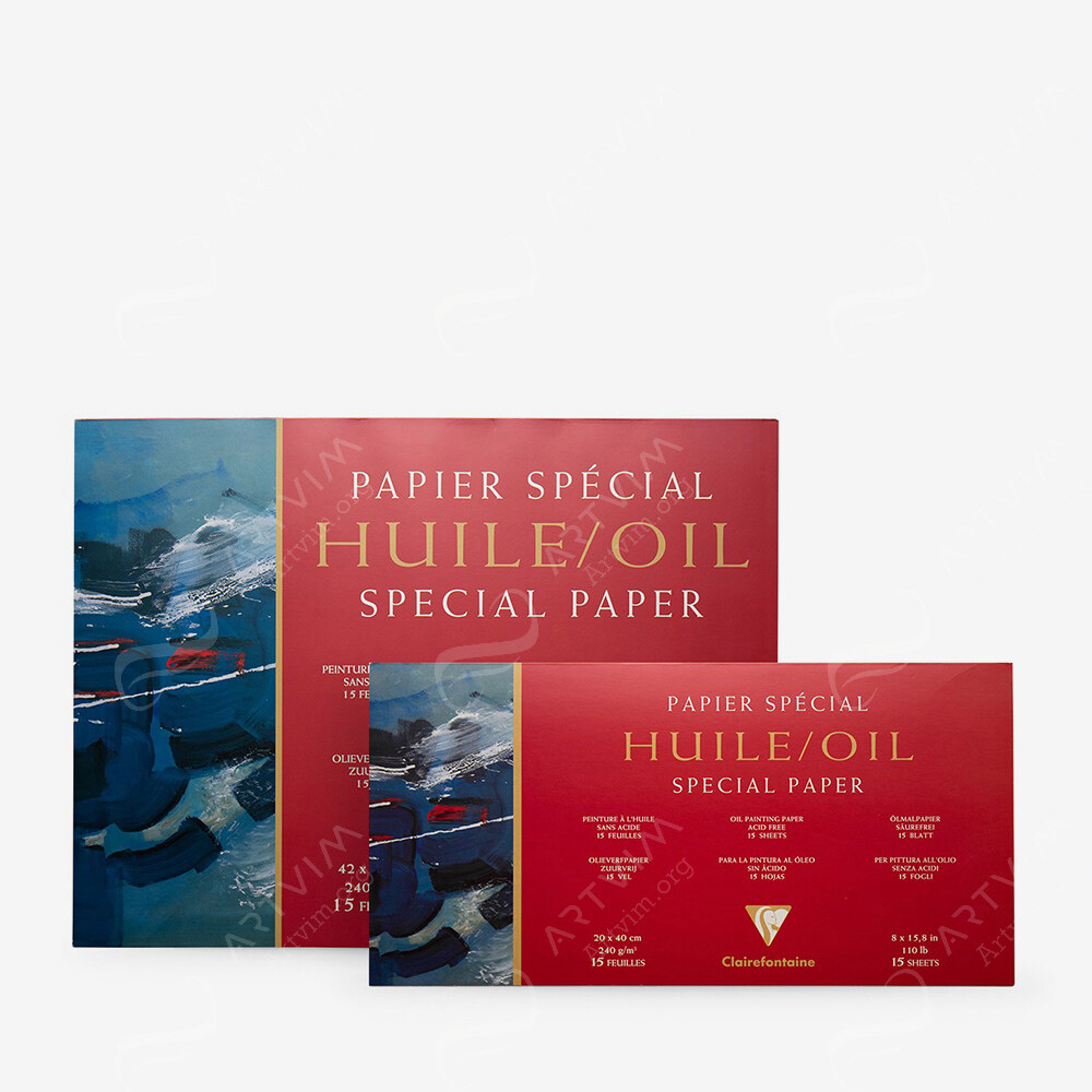 Clairefontaine : Oil Painting Paper : 240Gsm : 10 Sheets : White