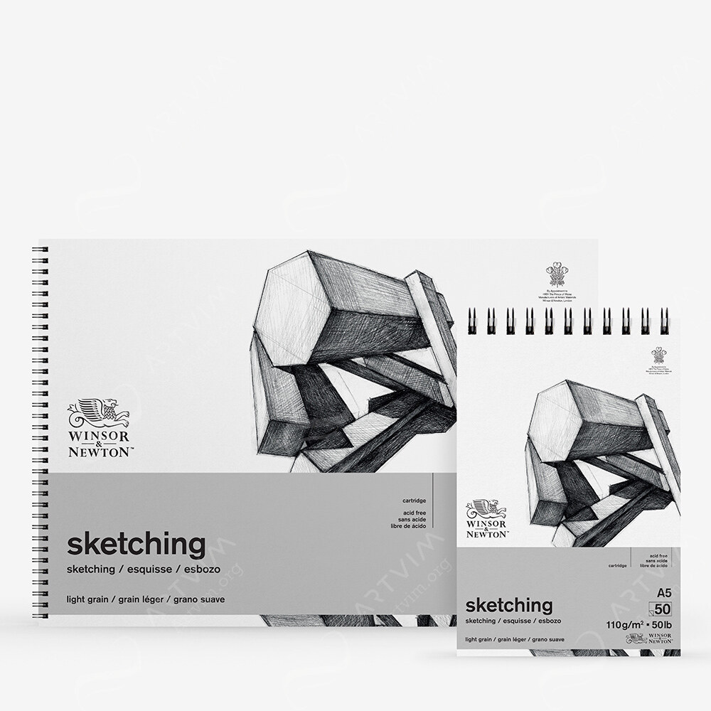 Winsor & Newton : Spiral Cartridge Sketching Pad : 110Gsm : 50 Sheets