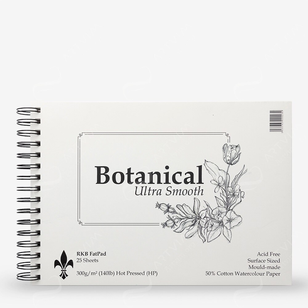 Bockingford : Spiral Fat Pad : Ultra Smooth : Botanical : Hot Pressed