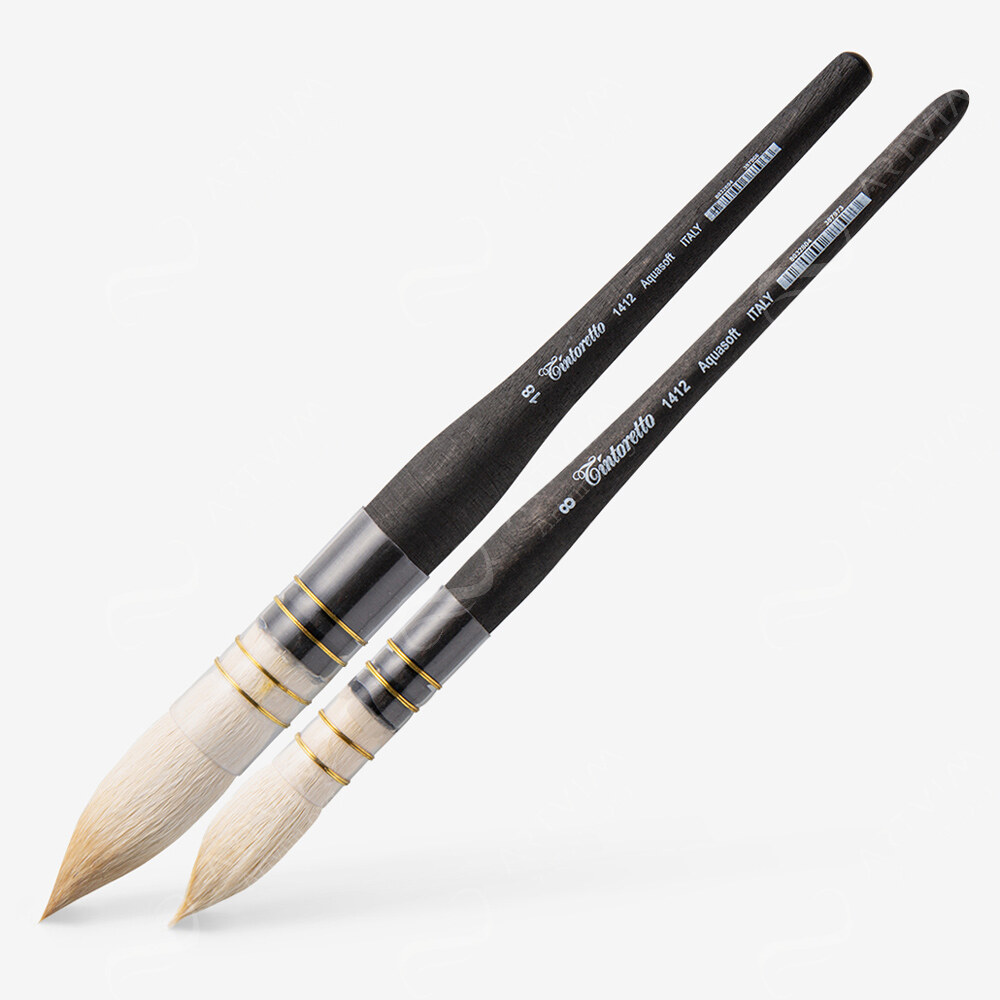 Tintoretto : Feltracco : White Goat Hair Watercolour Brushes : Series 1412 : Mop