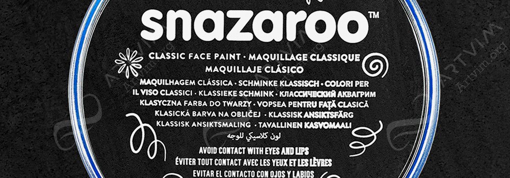SNAZAROO : FACE PAINTS INDIVIDUAL COLOURS BLACK
