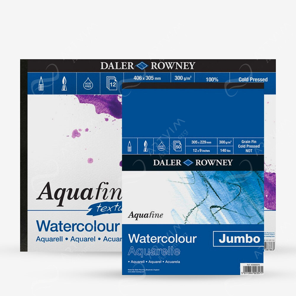 Daler-Rowney : Aquafine Watercolour Paper : Gummed Pads
