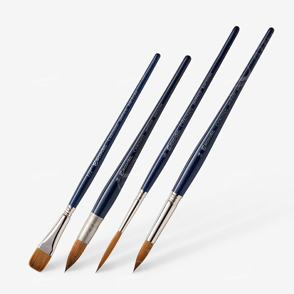 Escoda : Chronos : Synthetic / Sable Mix : Acrylic And Watercolour Brushes : Short Handled