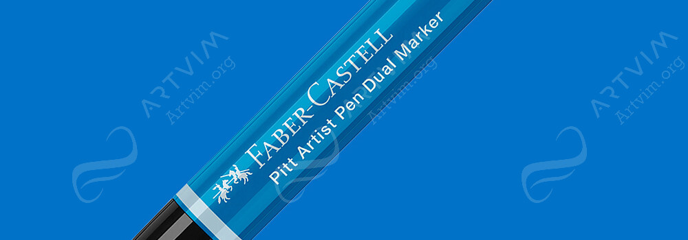 FABER-CASTELL : PITT ARTISTS PEN DUAL MARKERS PHTHALO BLUE