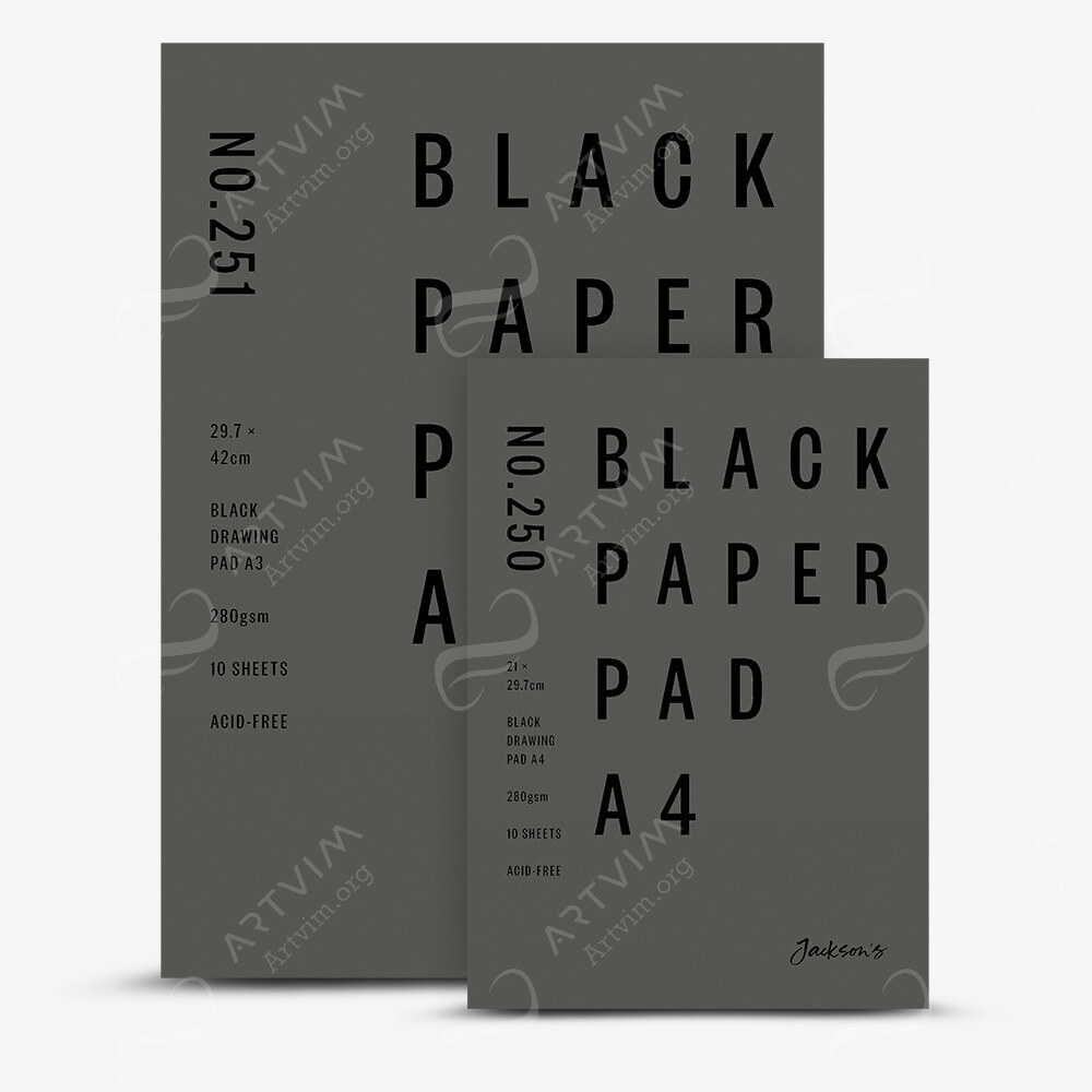 Jackson's : Black Drawing Pad : 280Gsm