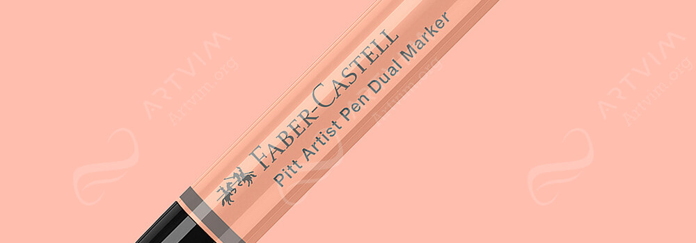 FABER-CASTELL : PITT ARTISTS PEN DUAL MARKERS BEIGE RED