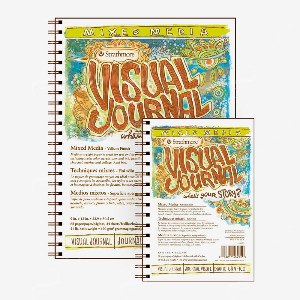 Strathmore : Visual Journals : Mixed Media Paper : Vellum : Wire Bound