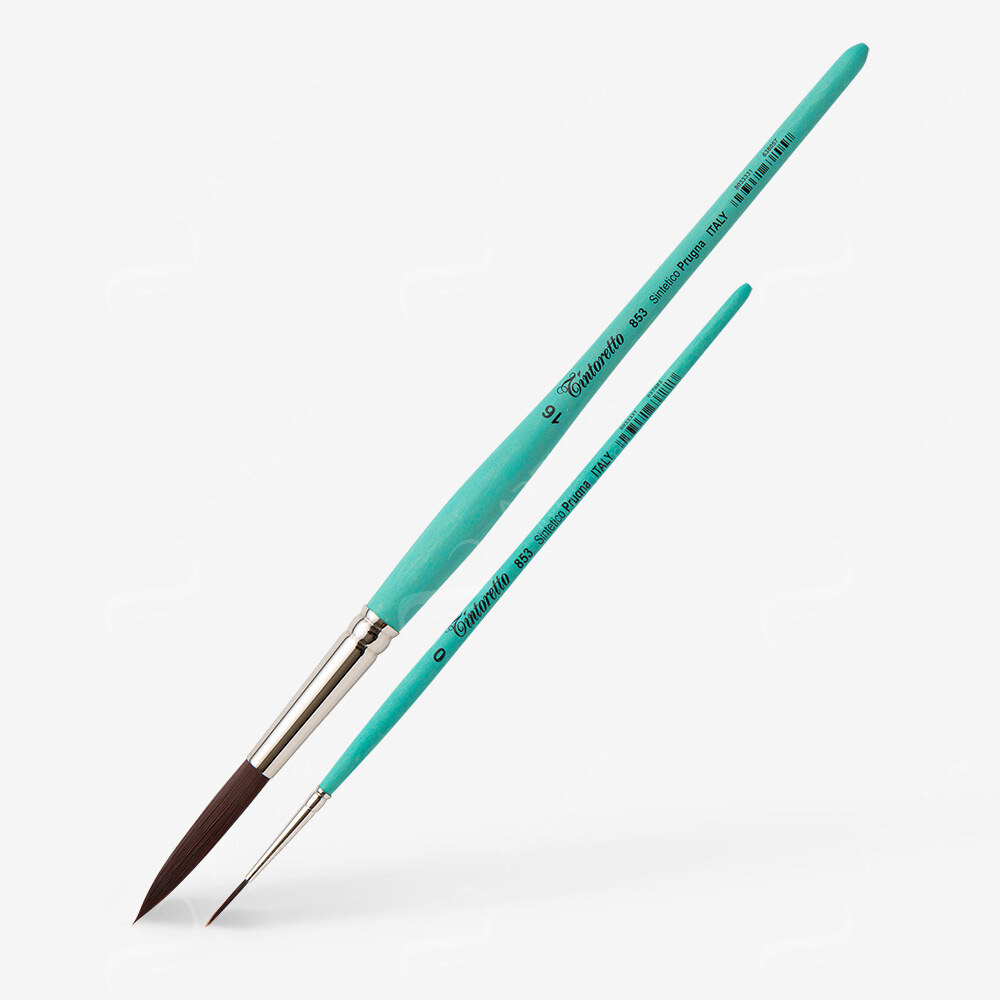 Tintoretto : Prugna : Synthetic Watercolour Brushes : Series 853 : Round