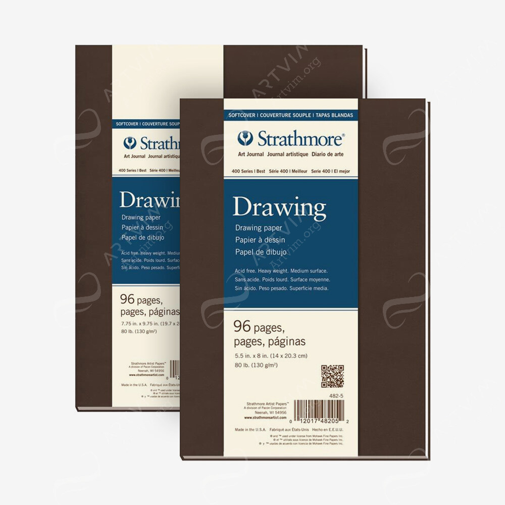 Strathmore : 400 Series : White Softcover Art Journals : Drawing : 130Gsm