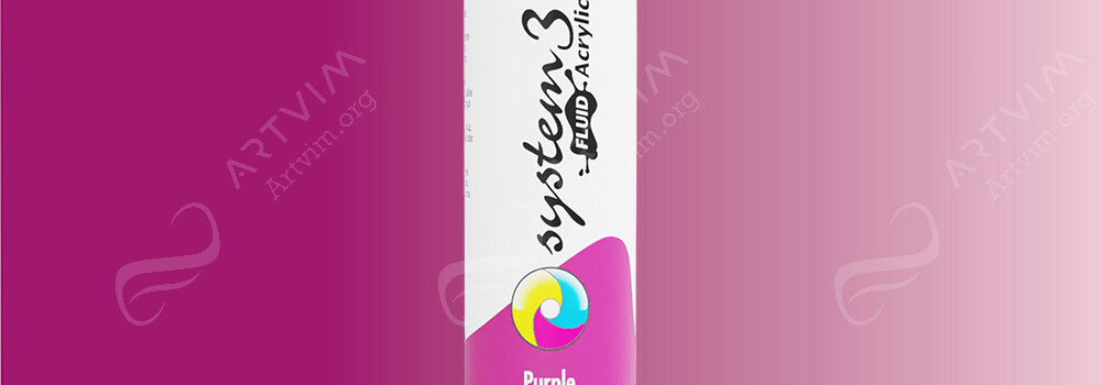 DALER ROWNEY : SYSTEM3 FLUID ACRYLIC PAINT PURPLE