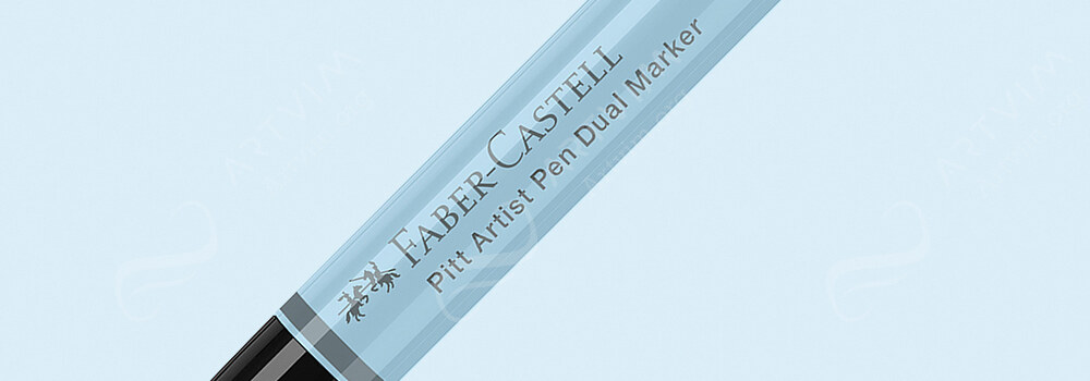 FABER-CASTELL : PITT ARTISTS PEN DUAL MARKERS ICE BLUE